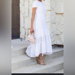 Banana Republic High and Low White Dress size: 00P